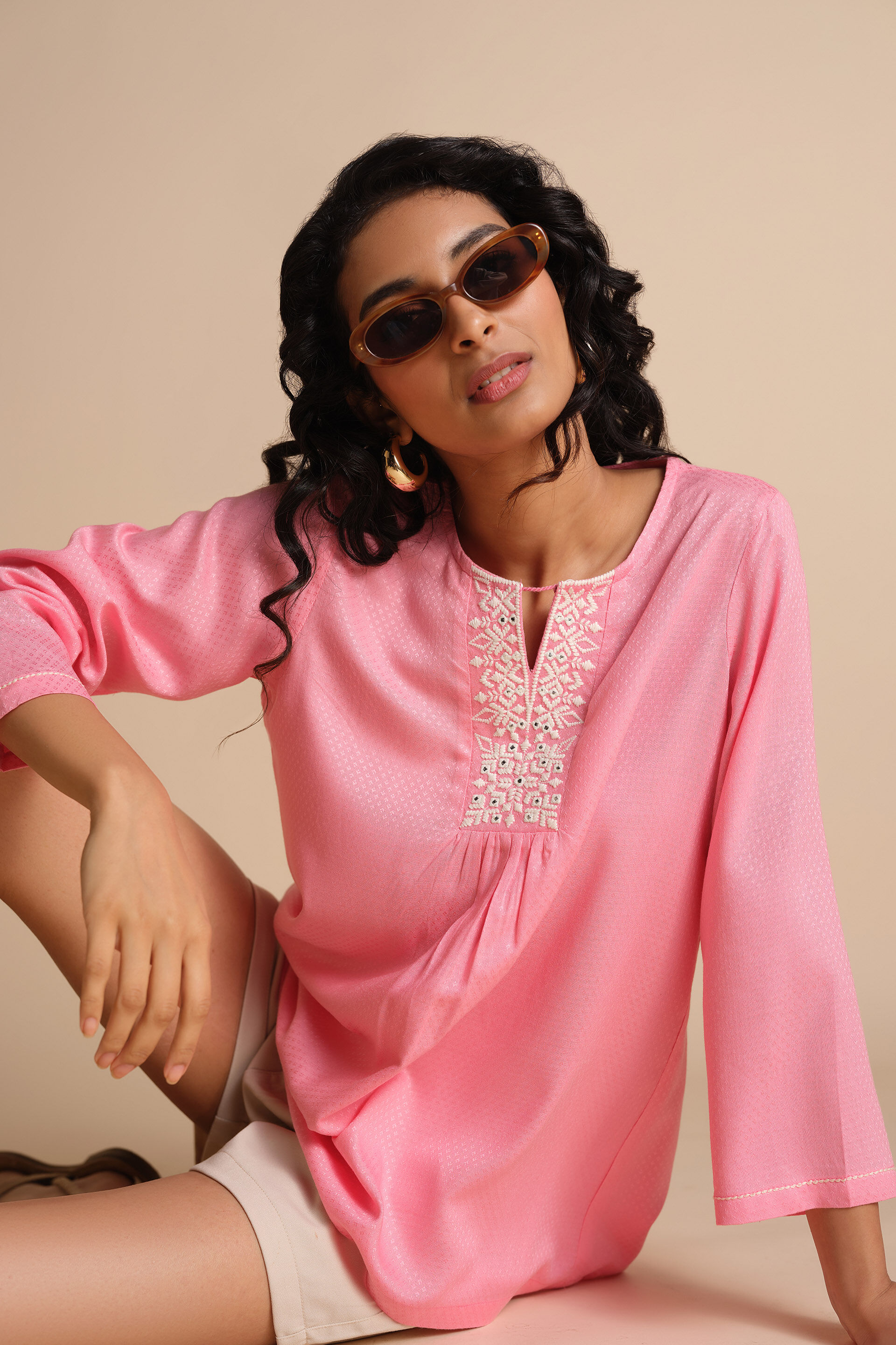 Khushnuma Top, Pink, image 3